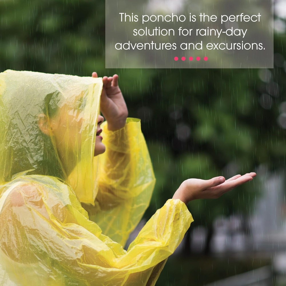 Disposable Yellow Rain Ponchos - Emergency Poncho Rain recensie en prijs