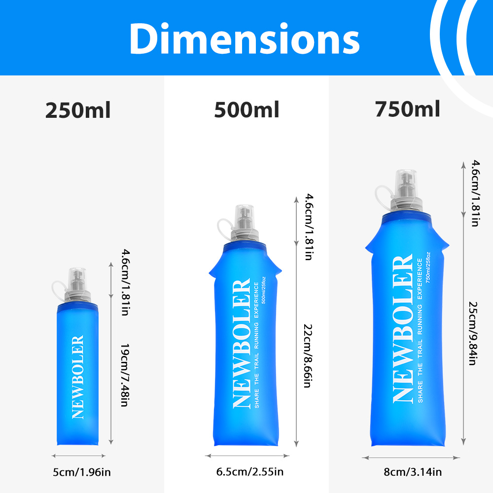 250/500/750ML Water Bottle TPU - Water Bag Collapsible recensie en prijs