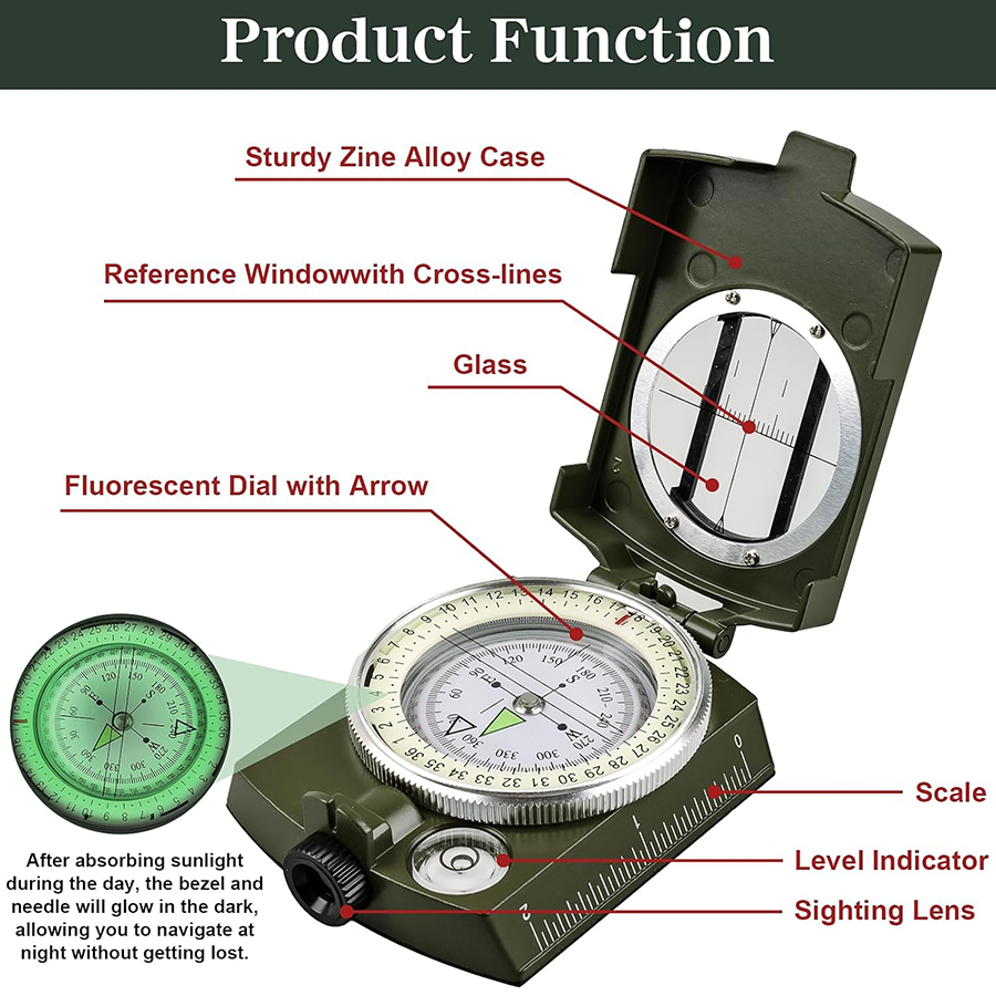 Tactical Survival Compass - Wa - Compass Lensatic recensie en prijs