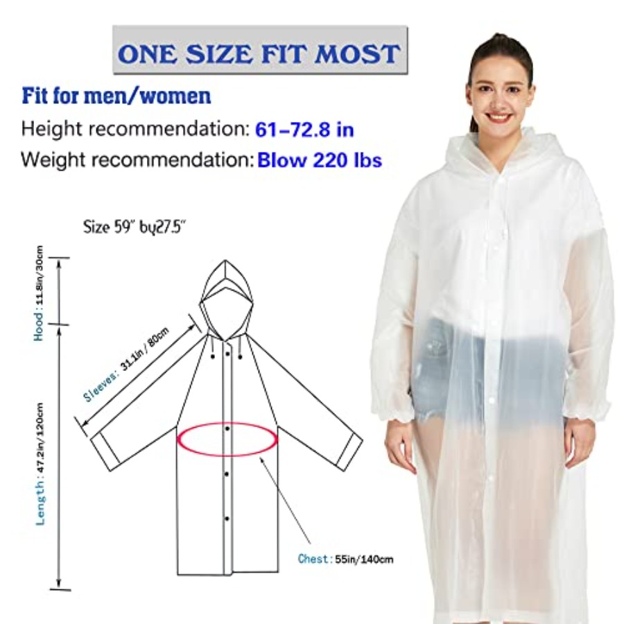 2 Pack Waterproof Rain Ponchos - Emergency Poncho Rain recensie en prijs