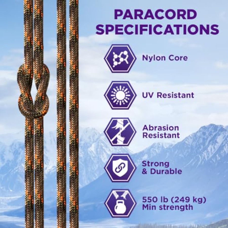 Reflective Paracord Rope 1000  - Para Cord 1000Ft recensie en prijs