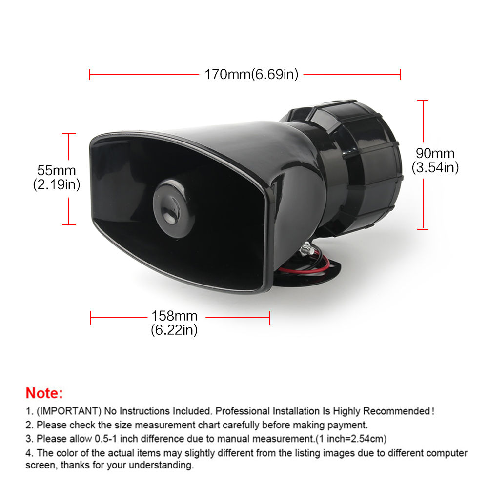 12V Speaker 130dB Wireless Ele - Emergency Whistle Loud recensie en prijs