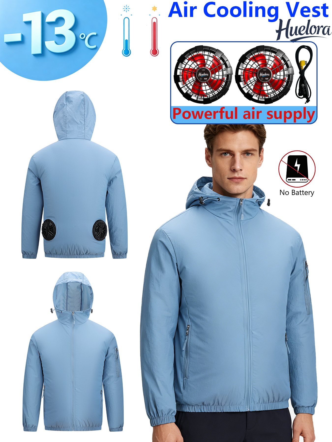 Men's Hooded USB Cooling Jacke - Fishing Kit Compact recensie en prijs