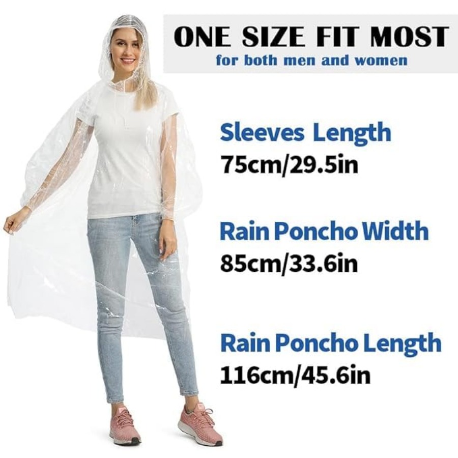 5/10/20 Pack Rain Ponchos, Dis - Emergency Poncho Rain recensie en prijs