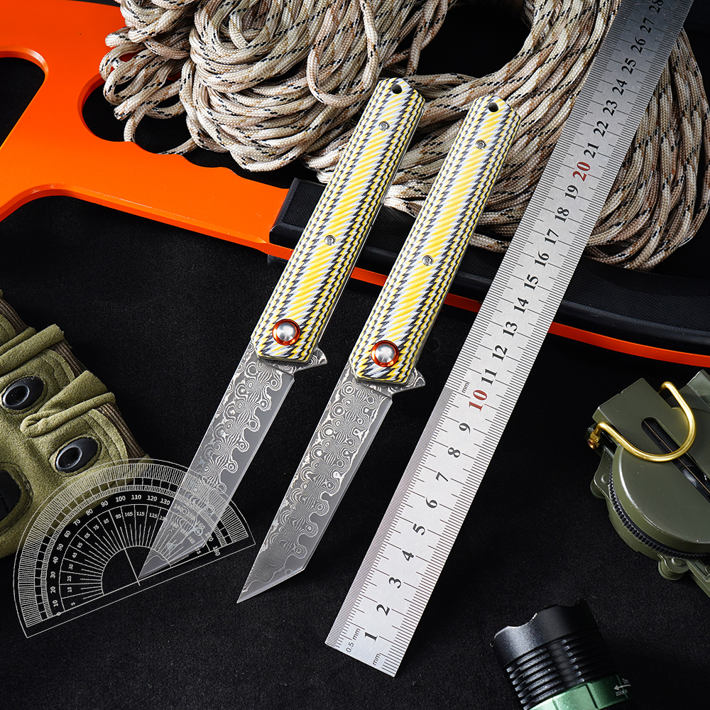 Damascus Pocket Folding Knife  - Bushcraft Knife Fixed recensie en prijs