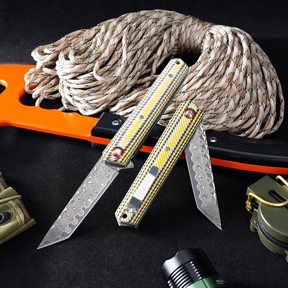 Damascus Pocket Folding Knife  - Bushcraft Knife Fixed recensie en prijs