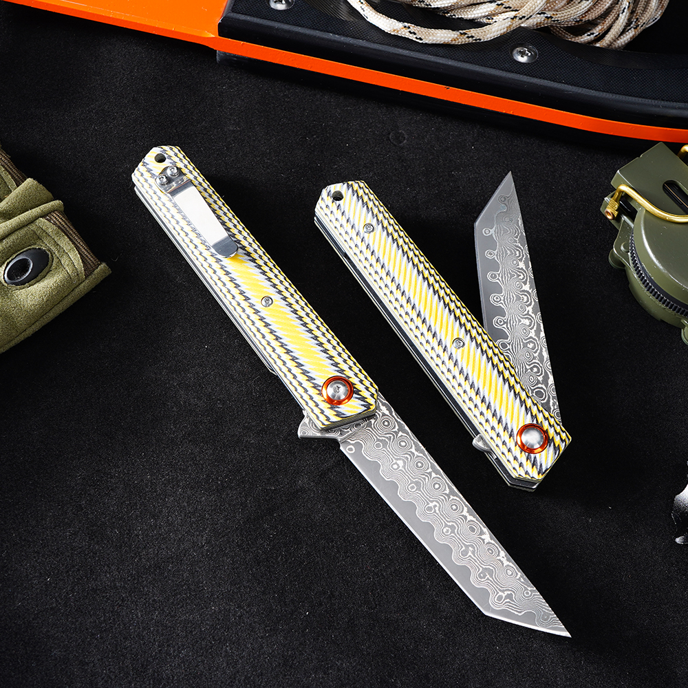 Damascus Pocket Folding Knife  - Bushcraft Knife Fixed recensie en prijs