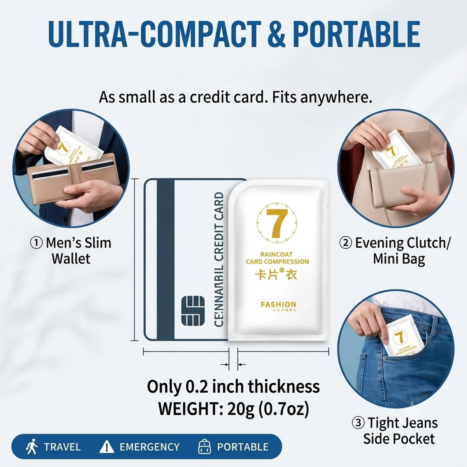 Unisex Portable Card Disposabl - Emergency Poncho Rain recensie en prijs