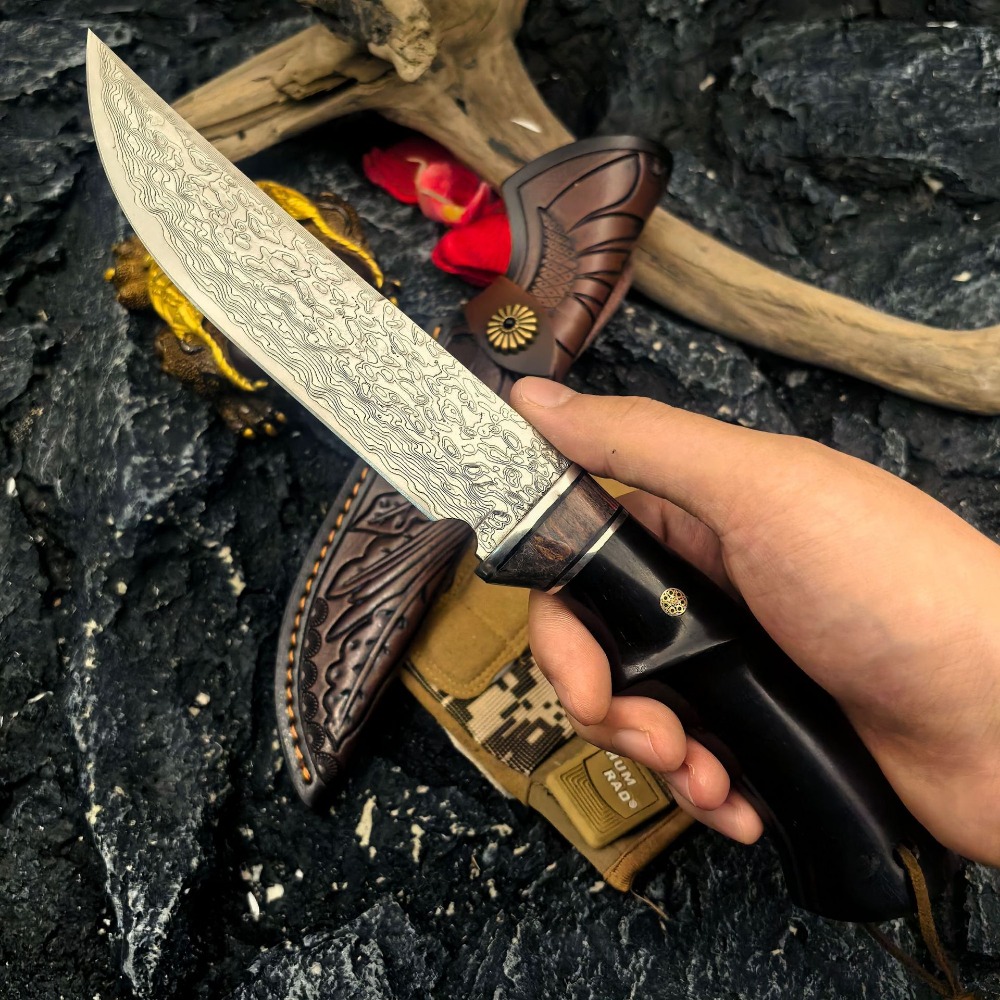 High-end Damascus / SKD-11 Dro - Bushcraft Knife Fixed recensie en prijs