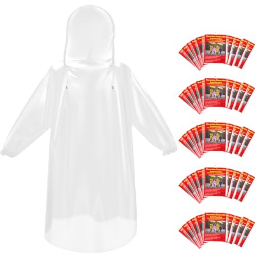 and and Disposable Rain Poncho - Emergency Poncho Rain recensie en prijs