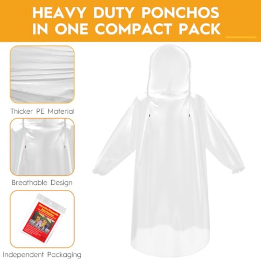 and and Disposable Rain Poncho - Emergency Poncho Rain recensie en prijs